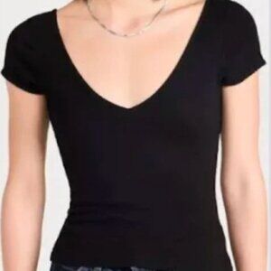 Re/Done x Hanes Vintage V Neck Baby Tee